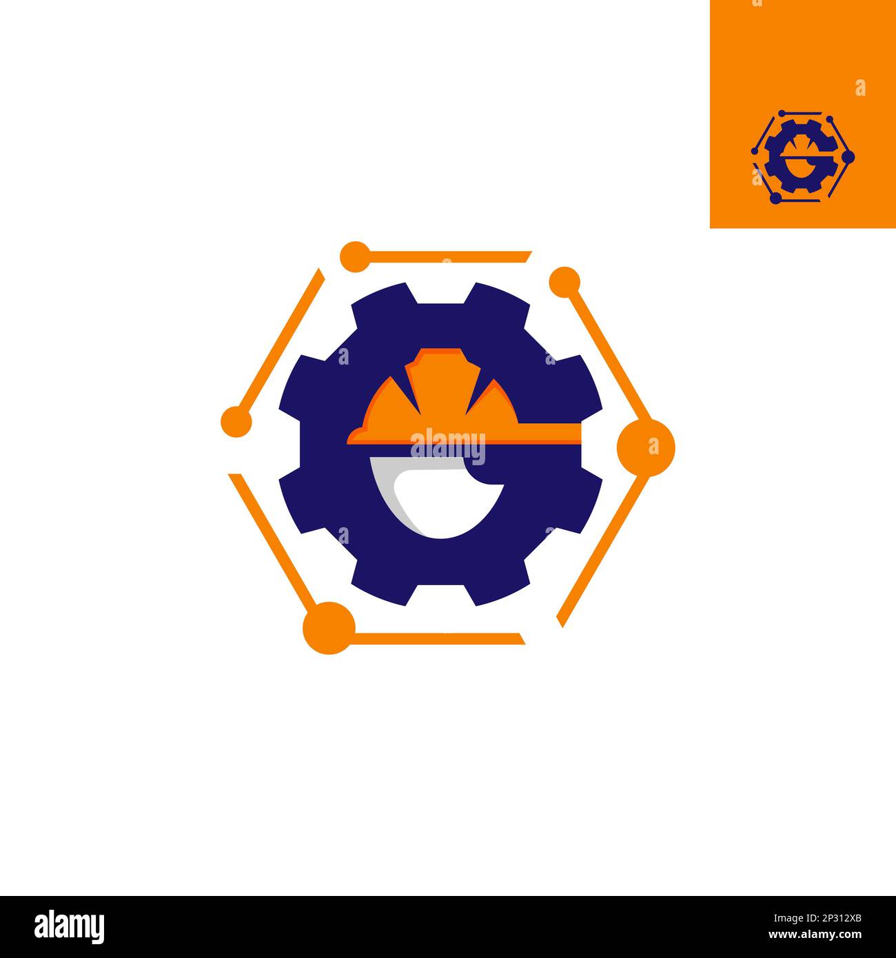 Vektorsymbol konstruieren. Abbildung: Ingenieur isoliert auf weißem Hintergrund in flacher Ausführung.EPS 10 Stock Vektor