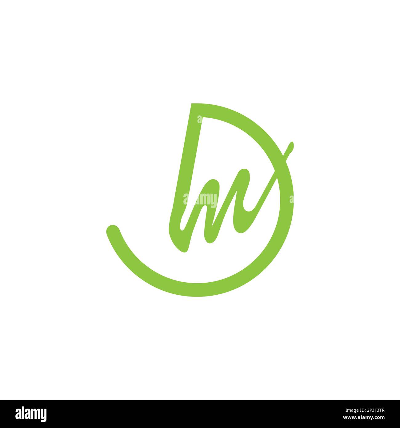 Letztes MD-Logo-Vorlage Vektor Abstraktes Monogramm Symbol.EPS 10 Stock Vektor