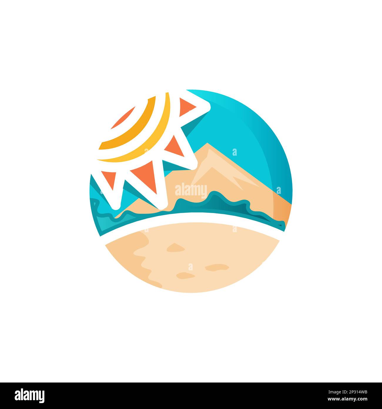 Adventure-Logo mit Textbereich für Ihren Slogan/Ihre Tag-Linie, Vektorabbildung.EPS 10 Stock Vektor