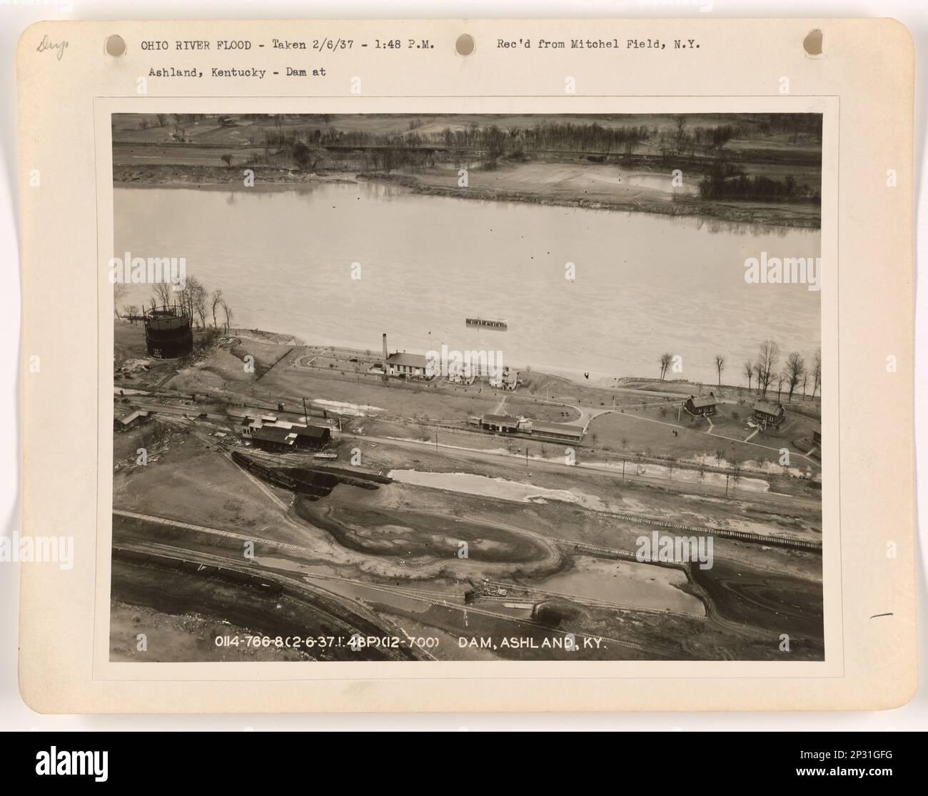 Überschwemmungen - Kentucky - Ashland, Luftfoto. Stockfoto