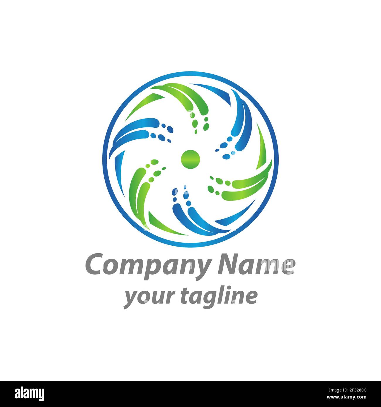 Schneeflockenlüftung abstrakte Heizung Kühlung Sonne Sommer Winter Logo. EPS 10 Stock Vektor