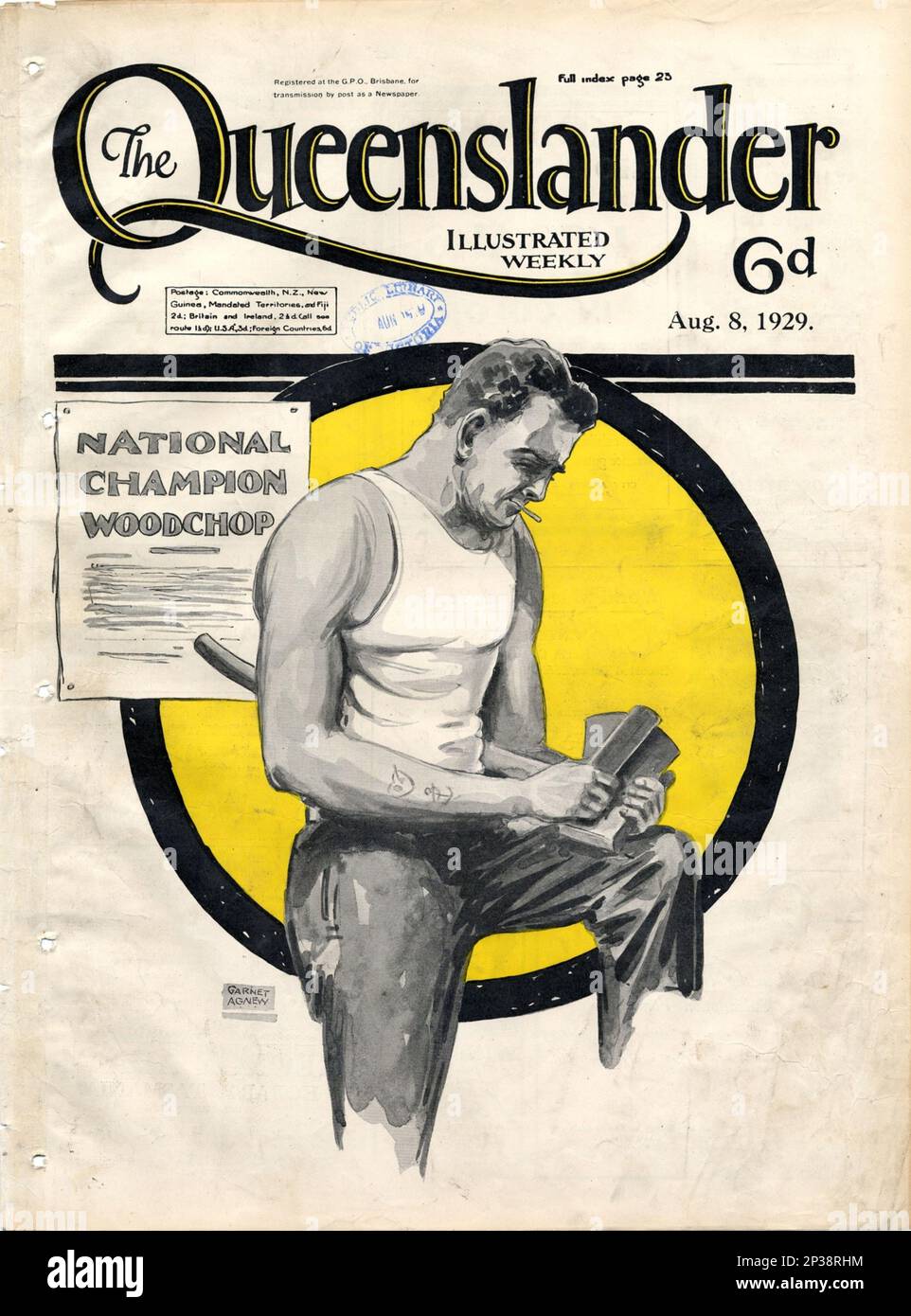 Titelseite des Queenslander Magazins mit Aspekten des Queensland Lifestyles in den 1920er und 1930er Jahren Stockfoto