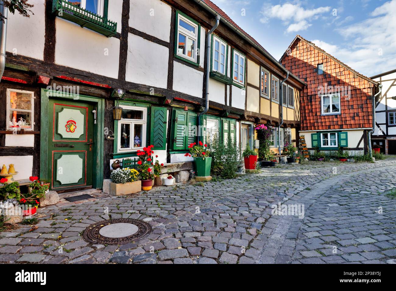 Bilder aus der Kreisstadt Halberstadt Harz Stockfoto