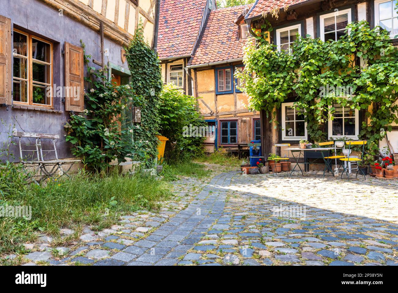 Bilder aus der Kreisstadt Halberstadt Harz Stockfoto