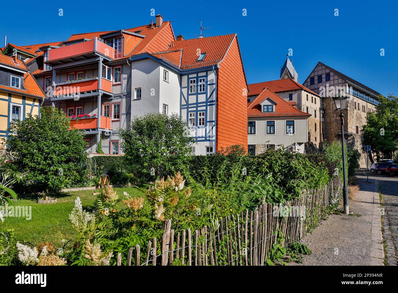Bilder aus der Kreisstadt Halberstadt Harz Stockfoto