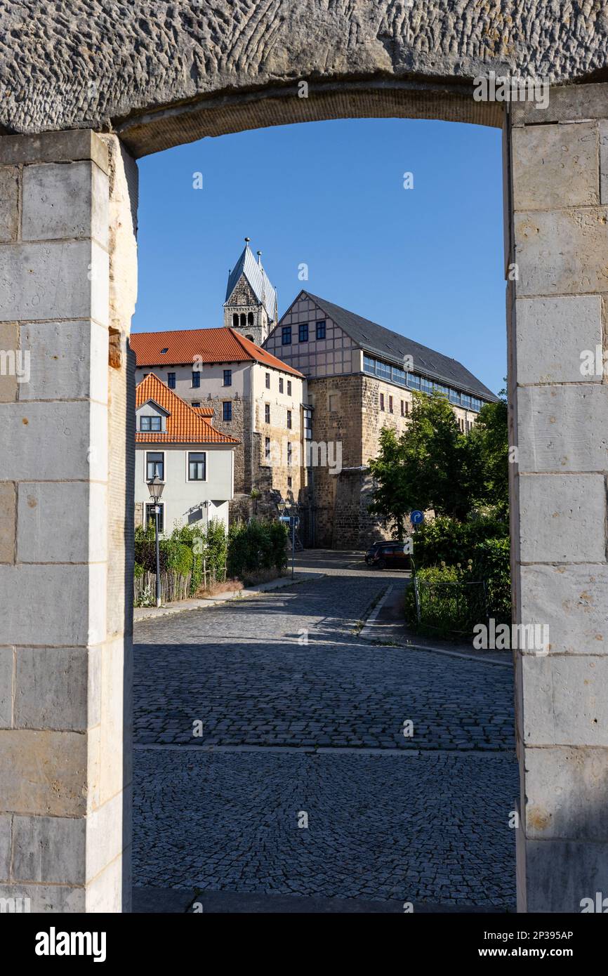 Bilder aus der Kreisstadt Halberstadt Harz Stockfoto