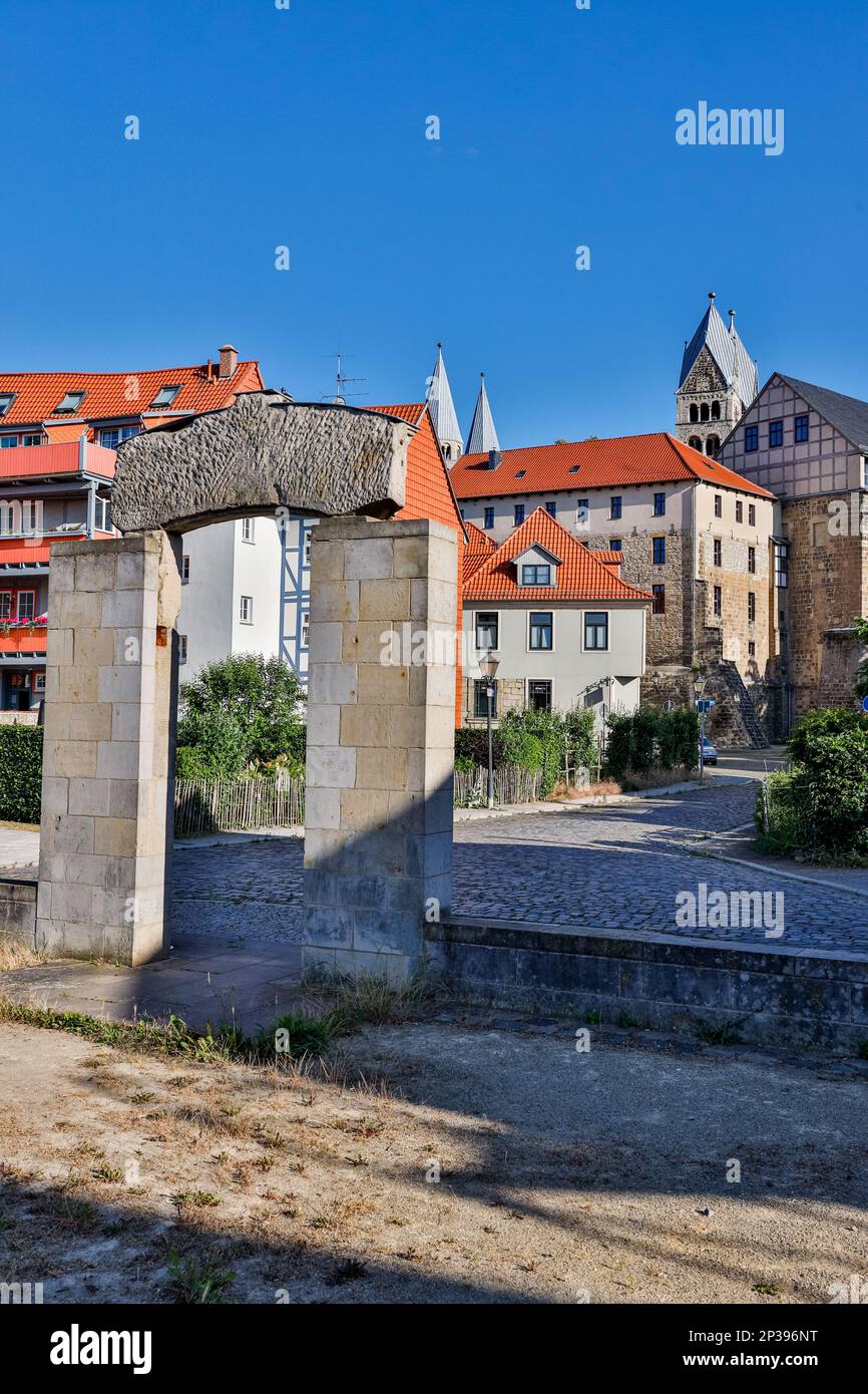 Bilder aus der Kreisstadt Halberstadt Harz Stockfoto