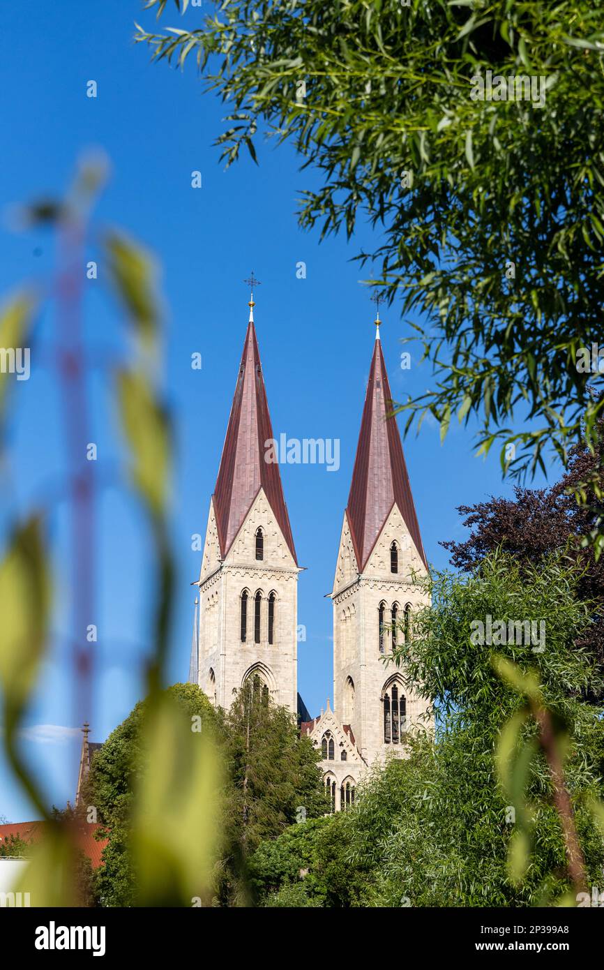 Bilder aus der Kreisstadt Halberstadt Harz Stockfoto