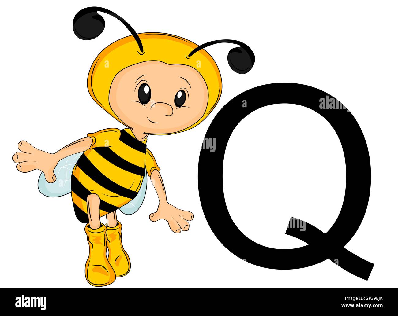 q-id für Bienenkönigin Stockfoto