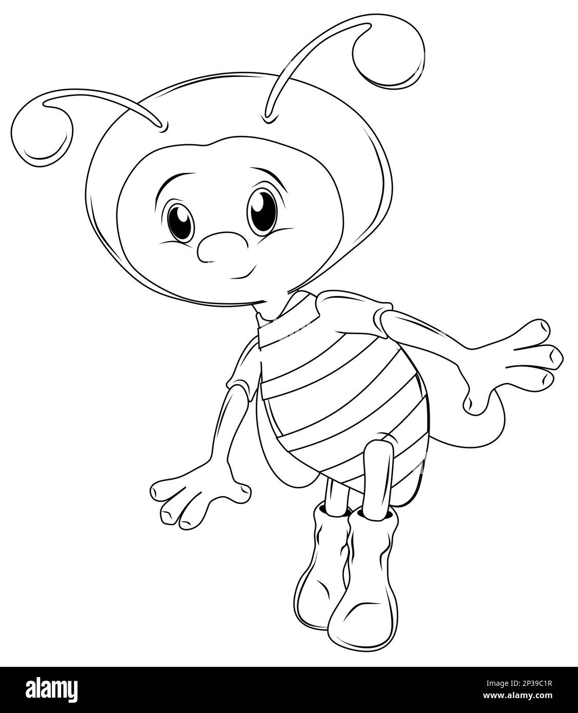 Komische Bienen malen Stockfoto