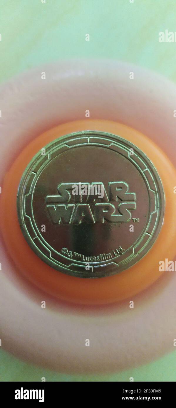 Star Wars Münze auf Cicle Stockfoto