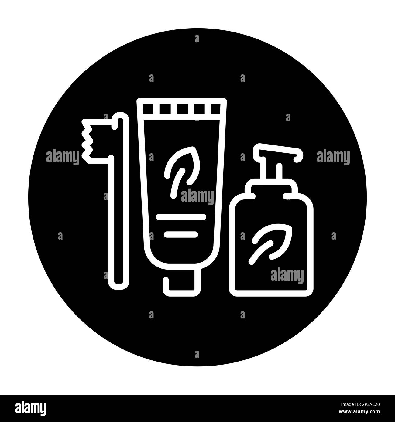 Eco Hygieneprodukte сolor Liniensymbol. Piktogramm für Webseite Stock Vektor
