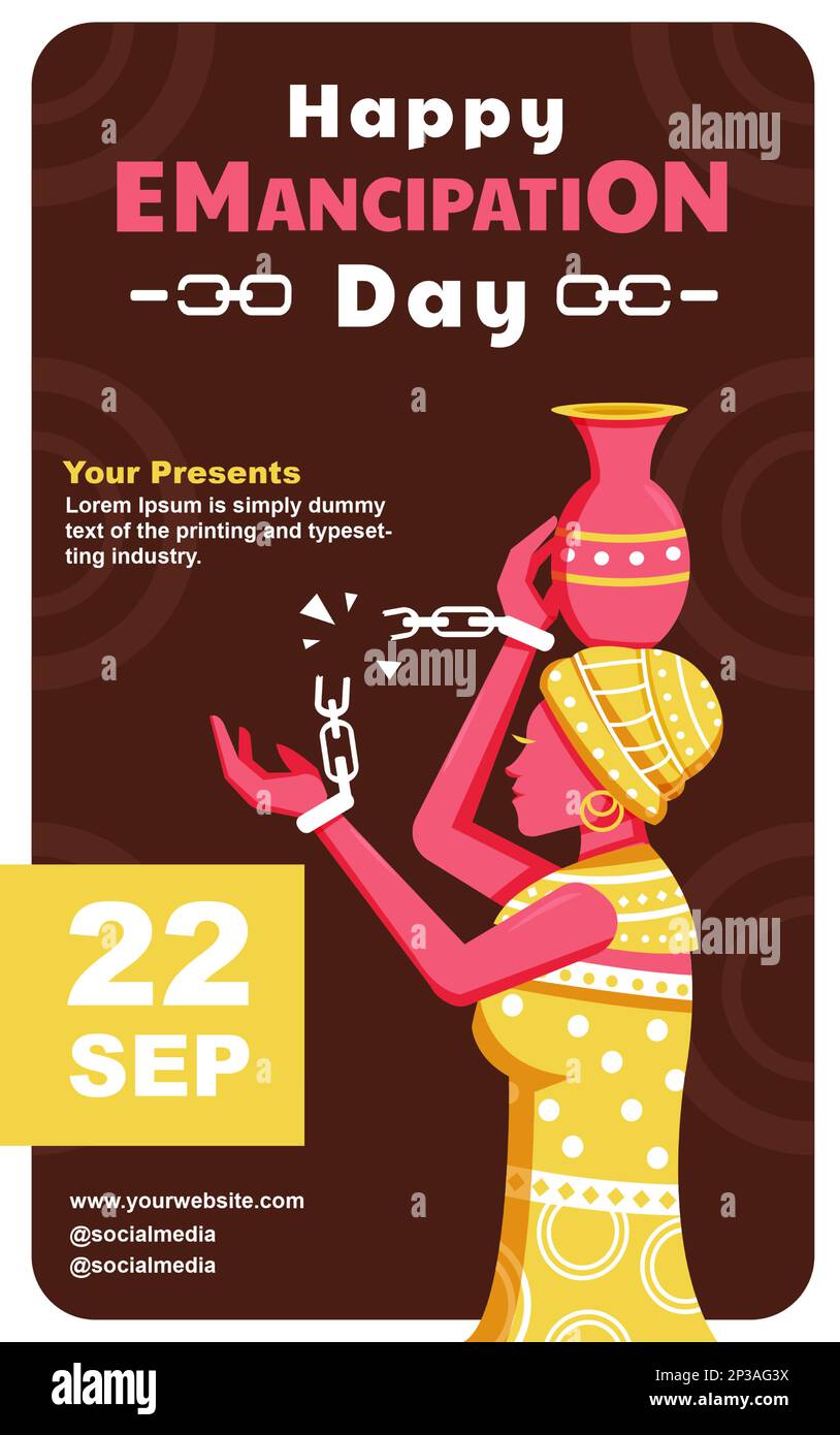 Fröhlicher Emanzipationstag, freie Frauen. Perfekt für Veranstaltungen Stock Vektor