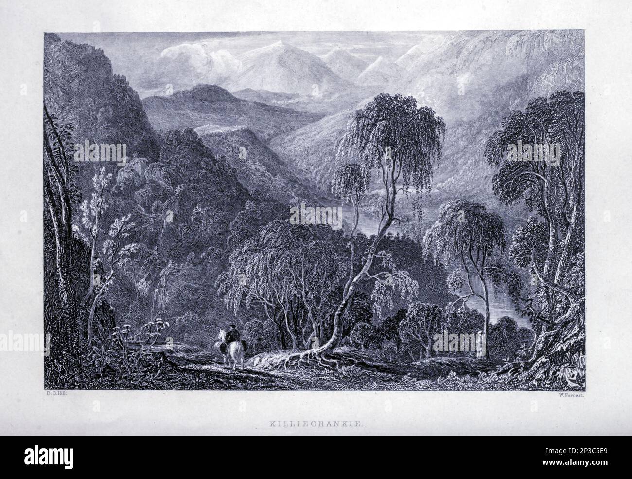 Killiecrankie (Schottisches Gälisch: Coille Chreithnich, was Aspenholz bedeutet) aus dem Buch " A history of the Scottish Highlands, Highland Clans and Highland Regiments " Band 1 von Maclauchlan, Thomas, 1816-1886; Wilson, John, 1785-1854; Keltie, John Scott, Sir, 1840-1927 Publication date 1875 Publisher Edinburgh ; London : A. Fullarton Stockfoto