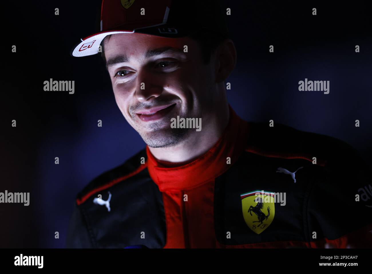 4. März 2023, Rom, Bahrain: LECLERC Charles (mco), Scuderia Ferrari SF-23, Porträt während der Formel 1 Gulf Air Bahrain Grand Prix 2023., 1. Runde der FIA Formel-1-Weltmeisterschaft 2023 vom 3. Bis 5. März 2023 auf der Bahrain International Circuit, in Sakhir, Bahrain - Photo DPPI/LiveMedia. (Kreditbild: © Dppi/LPS via ZUMA Press) NUR REDAKTIONELLE VERWENDUNG! Nicht für den kommerziellen GEBRAUCH! Stockfoto