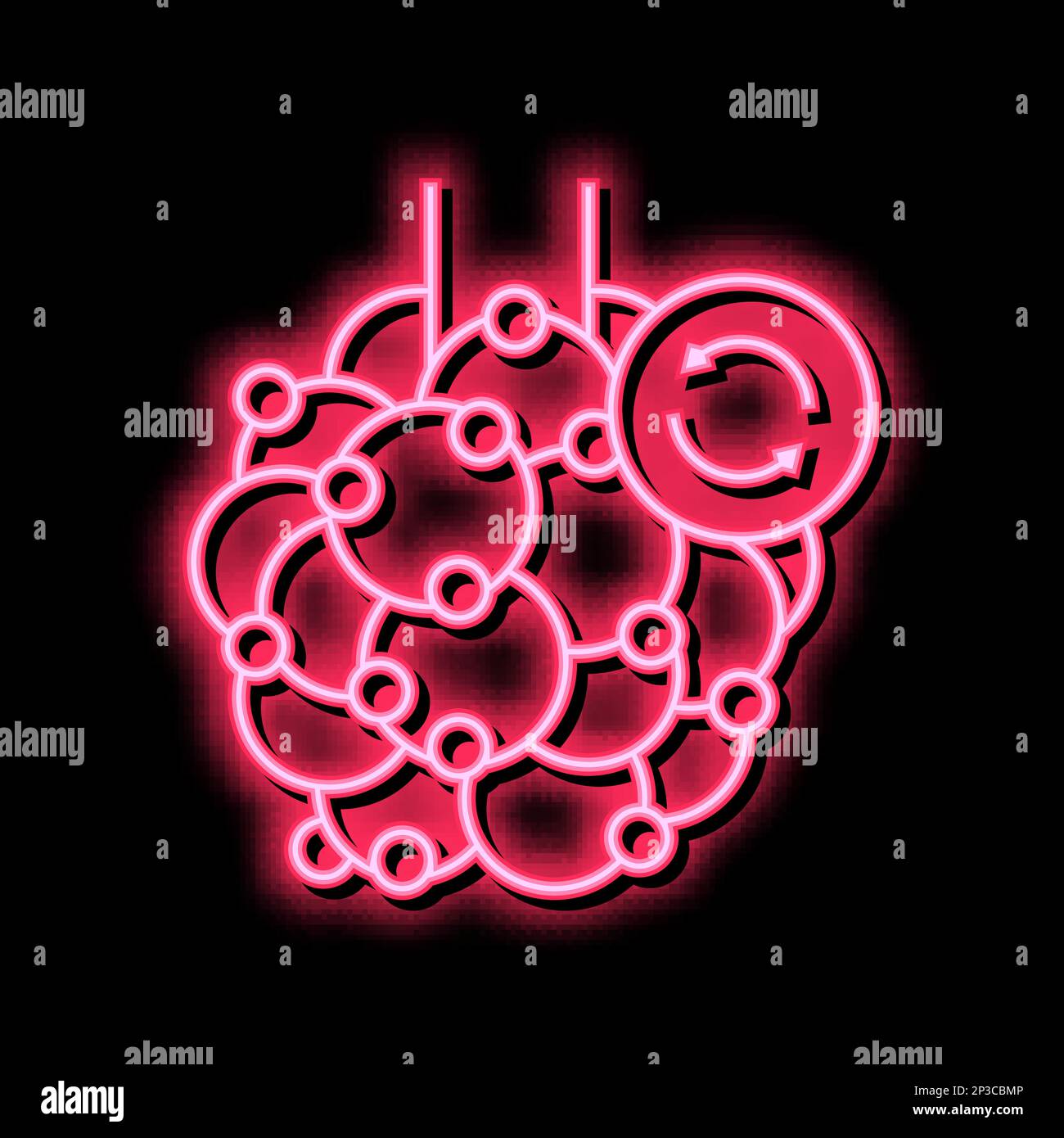 Interstitielle Lungenerkrankung Neonglühsymbol Illustration Stock Vektor