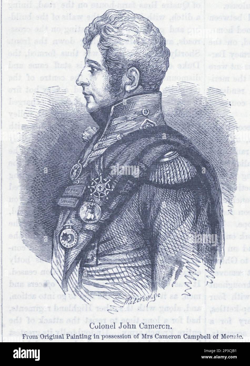 Colonel John Cameron (92.) aus dem Buch " A history of the Scottish Highlands, Highland Clans and Highland Regiments " Band 2 von Maclauchlan, Thomas, 1816-1886; Wilson, John, 1785-1854; Keltie, John Scott, Sir, 1840-1927 Publication date 1875 Publisher Edinburgh ; London : A. Fullarton Stockfoto