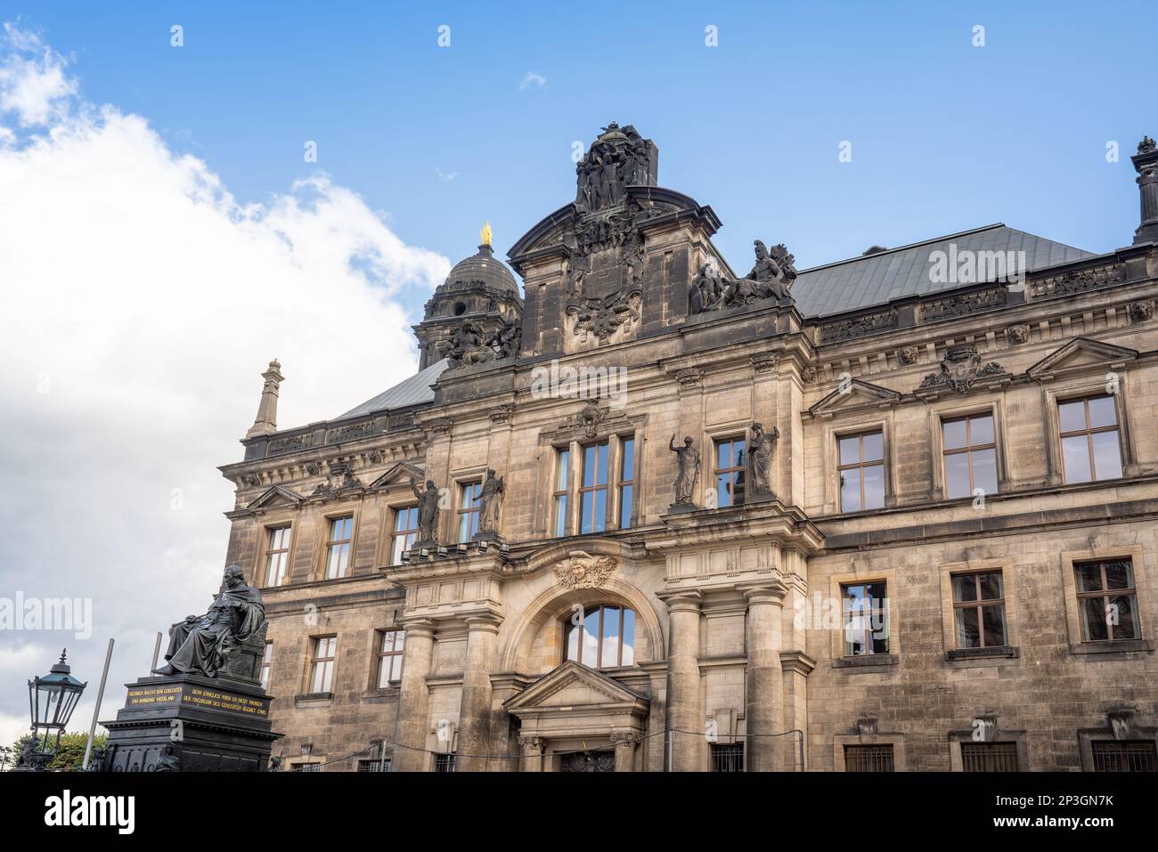 Sachsisches Standehaus - Oberlandesgericht Dresden - Dresden, Soxony, Deutschland Stockfoto