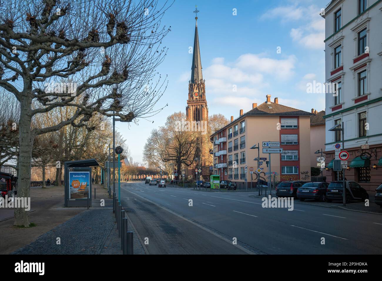 Dreikonigskirche - Frankfurt, Deutschland Stockfoto