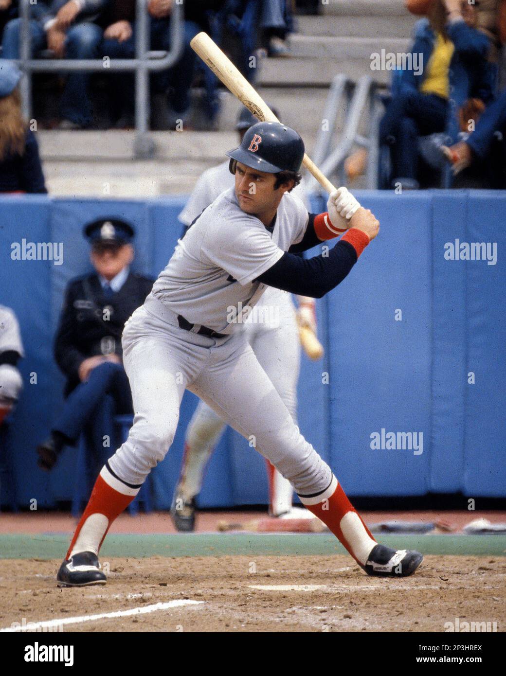 Boston Red Sox Fred Lynn (19) during a game from his career. Fred Lynn