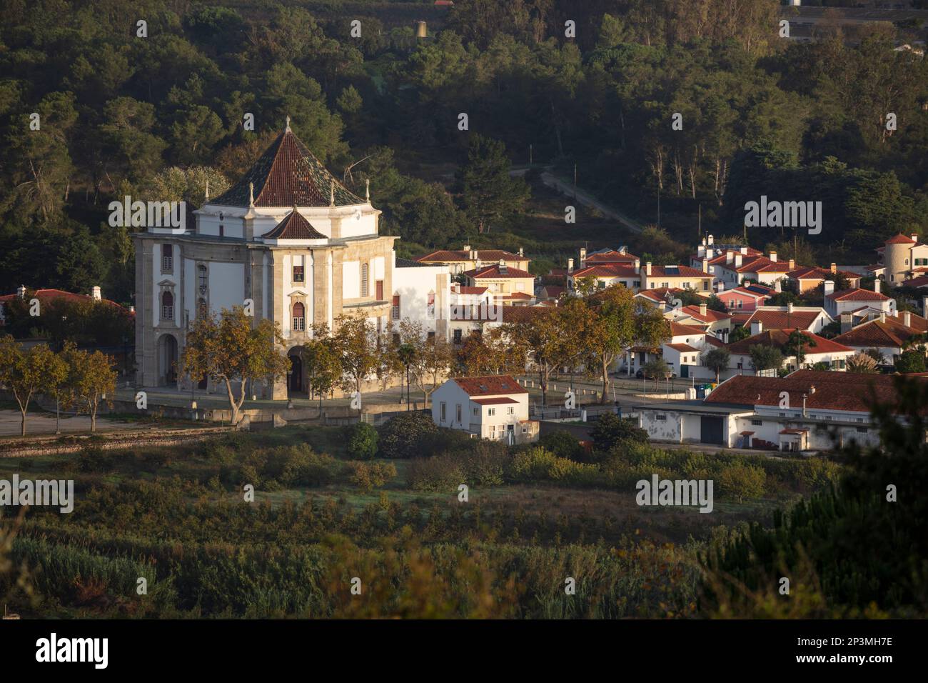 Heiligtum des Herrn der steinernen katholischen Kirche, Obidos, Zentralregion, Portugal, Europa Stockfoto