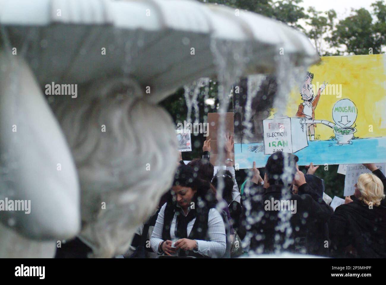 Wien, Österreich. 21. Juni 2009. Anti-Iran-Demonstration vor dem Parlament in Wien Stockfoto