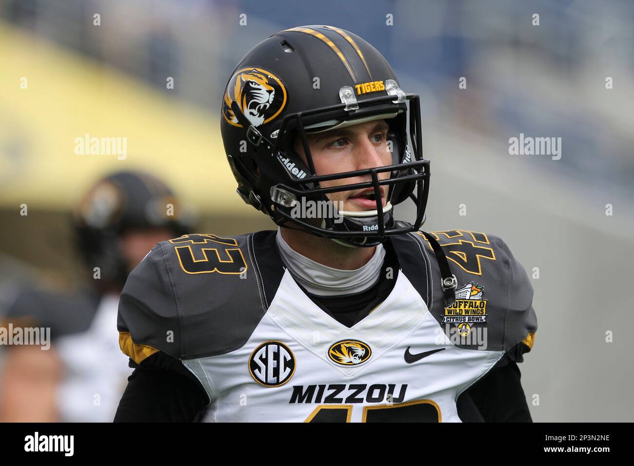 01 January 2015: Missouri Tigers wide receiver Cameron Chancey (43) during the Buffalo Wild Wings Citrus Bowl between the #16 Missouri Tigers and #25 Minnesota Golden Gophers at the Florida Citrus Bowl Stadium in Orlando, Florida (Icon Sportswire via AP Images) Stockfoto