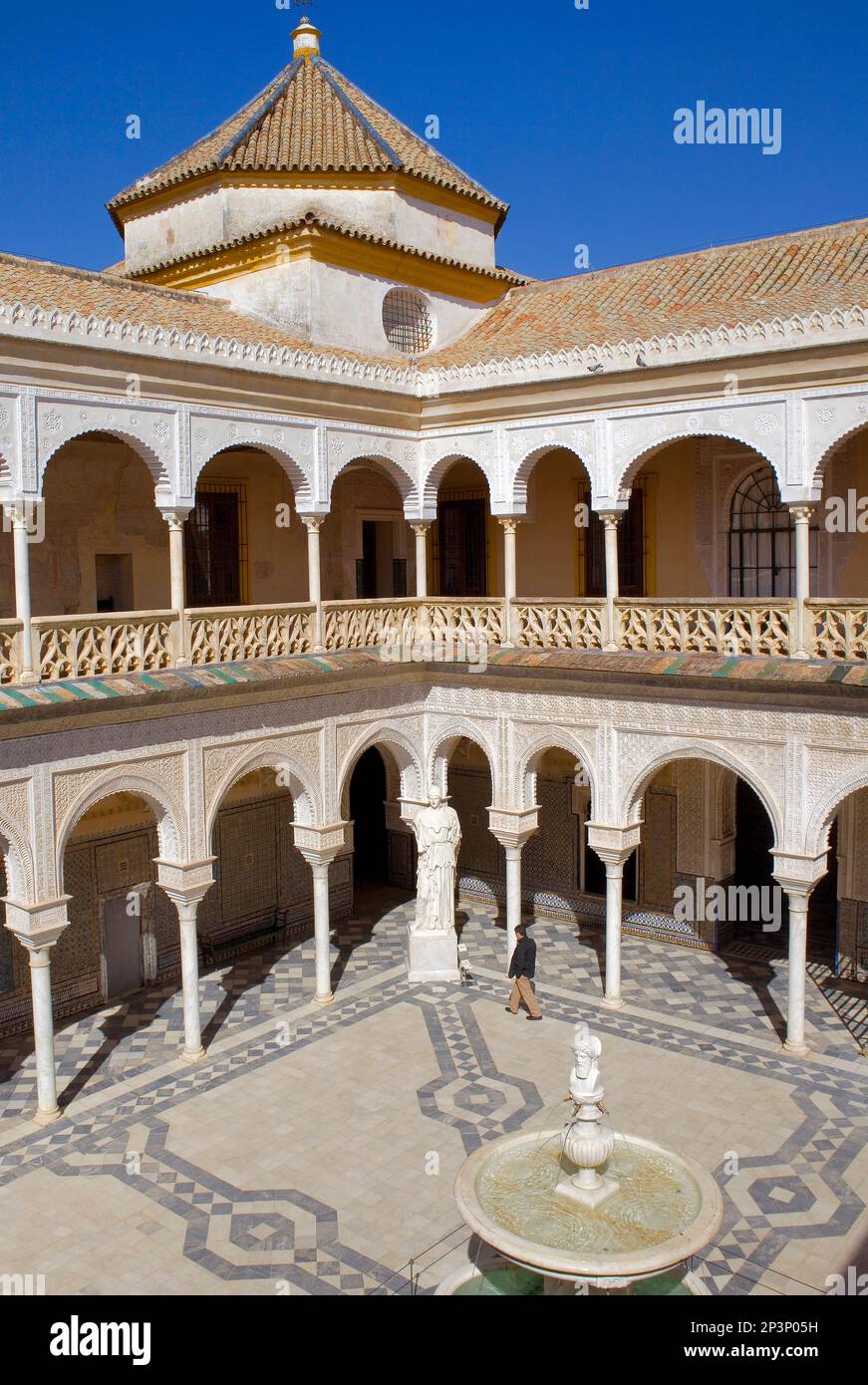 Pilatus-Haus.  Ehrenhof. Sevilla, Andalusien, Spanien. Stockfoto
