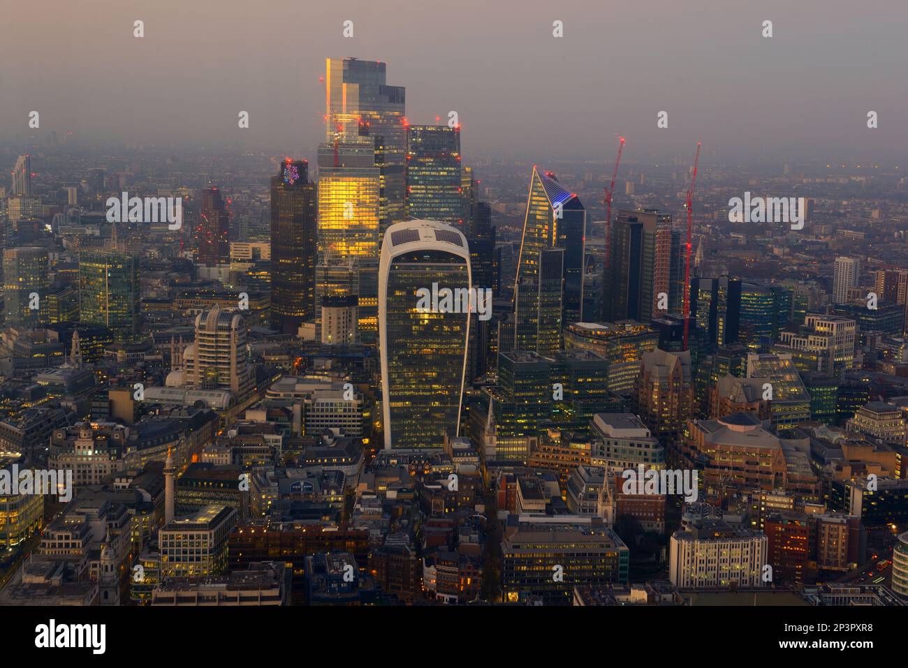Die City of London von der Spitze des Shard Stockfoto
