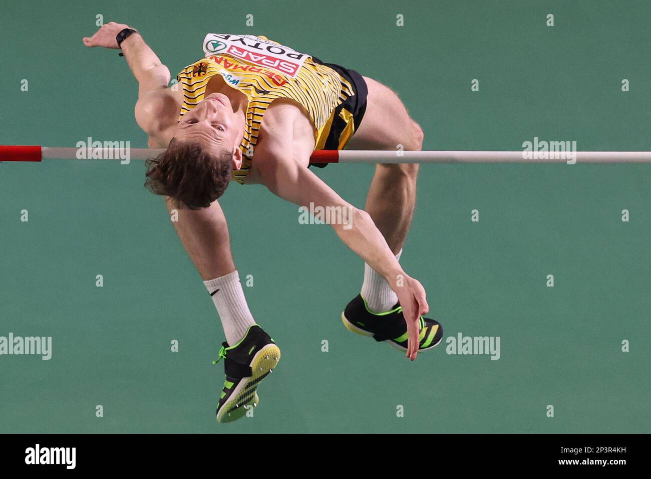 Istanbul, Türkei. 05. März 2023. Leichtathletik/Halle: High Jump, Männer, Finale. Tobias Potye aus Deutschland in Aktion. Kredit: Oliver Weiken/dpa/Alamy Live News Stockfoto