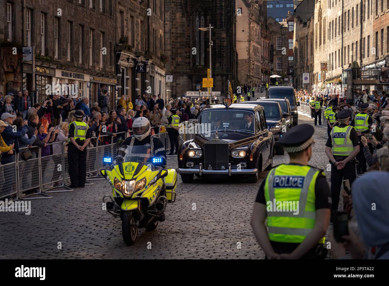 Während der Lügen im Staat Königin Elizabeth II. In Edinburgh, Schottland. Stockfoto