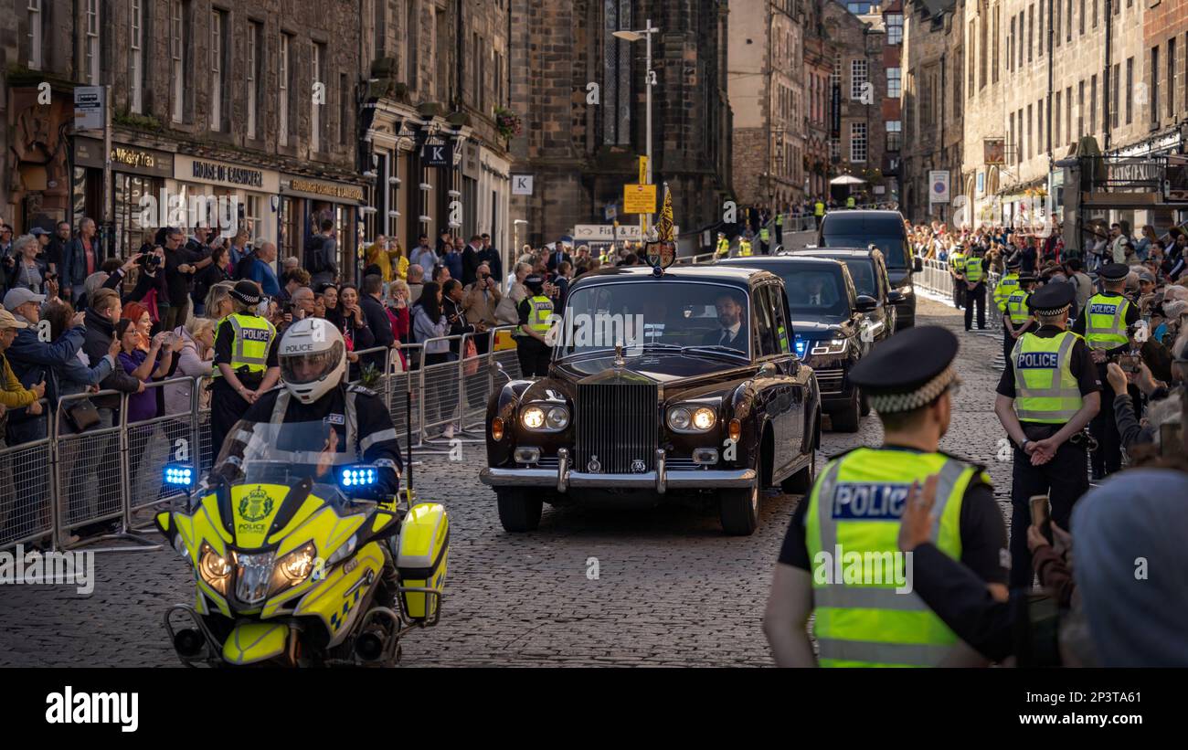 Während der Lügen im Staat Königin Elizabeth II. In Edinburgh, Schottland. Stockfoto