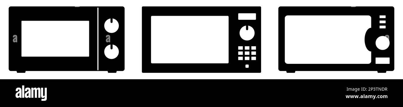 Symbole für Mikrowellenherde. Design kann für Web- und mobile Apps verwendet werden. Vektordarstellung Stock Vektor