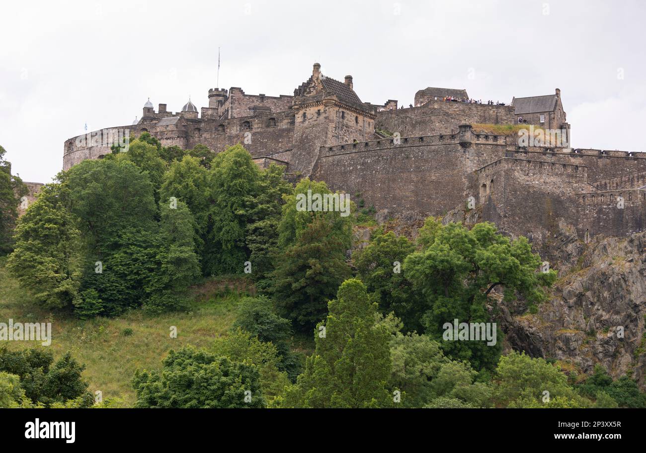 EDINBURGH, SCHOTTLAND, EUROPA - Edinburgh Castle, on Castle Rock. Stockfoto