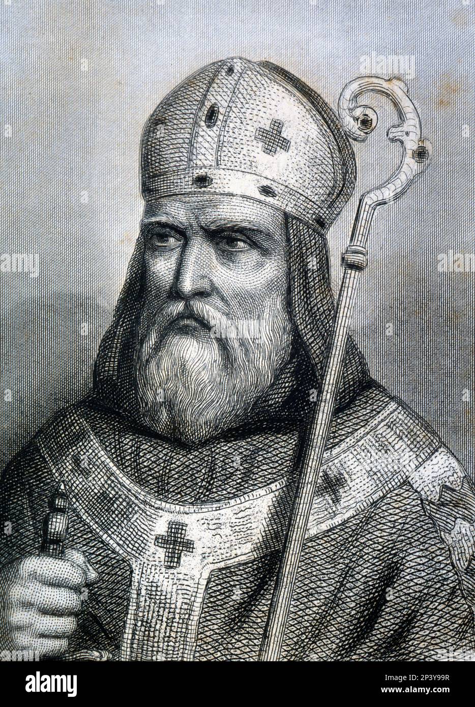 Boniface I, Heiliger. Römischer Papst (418 - 422), 15. Jahrhundert. Stockfoto