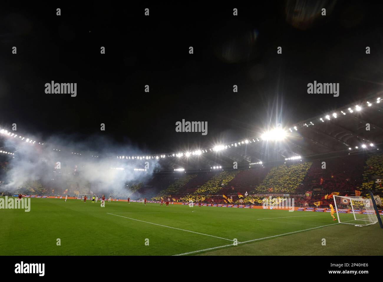 Rom, Italien. 05. März 2023. Ein Blick auf das Olympiastadion vor dem Start des Fußballspiels der Serie A zwischen Roma und Juventus in Rom, Italien, 05. März 2023. Kredit: Riccardo De Luca - Update Images/Alamy Live News Stockfoto