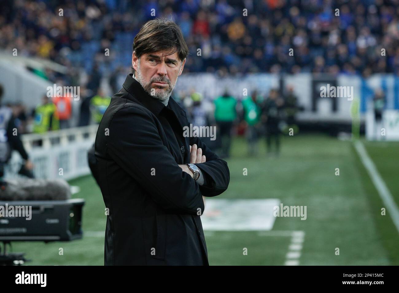 Bergamo, Italien. 04. März 2023. Italien, Bergamo, 4. März 2023: Andrea Sottil (udinesische Managerin) vor dem Anpfiff beim Fußballspiel ATALANTA gegen UDINESE, Serie A Tim 2022-2023 Day 25 im Gewiss Stadion. (Foto: Fabrizio Andrea Bertani/Pacific Press/Sipa USA) Guthaben: SIPA USA/Alamy Live News Stockfoto