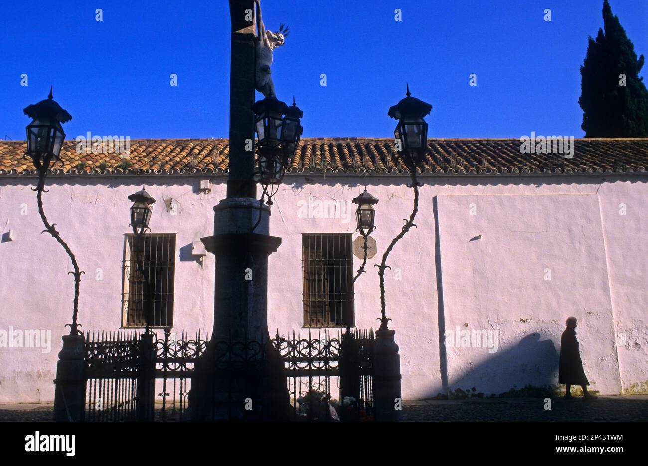 Córdoba. Andalusien. Spanien: Cristo de los Faroles. Am Plaza Capuchinos. Stockfoto