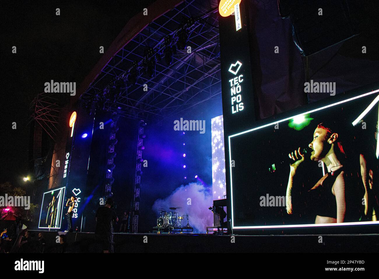 Tais López Miranda „Taichu“ während eines Live-Konzerts in Buenos Aires, Argentinien Stockfoto