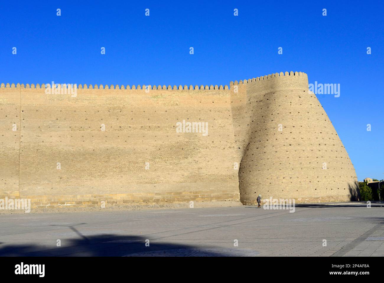 Die Arche Bukhara ist eine riesige Festung im Herzen der Altstadt von Bukhara, Usbekistan. Stockfoto