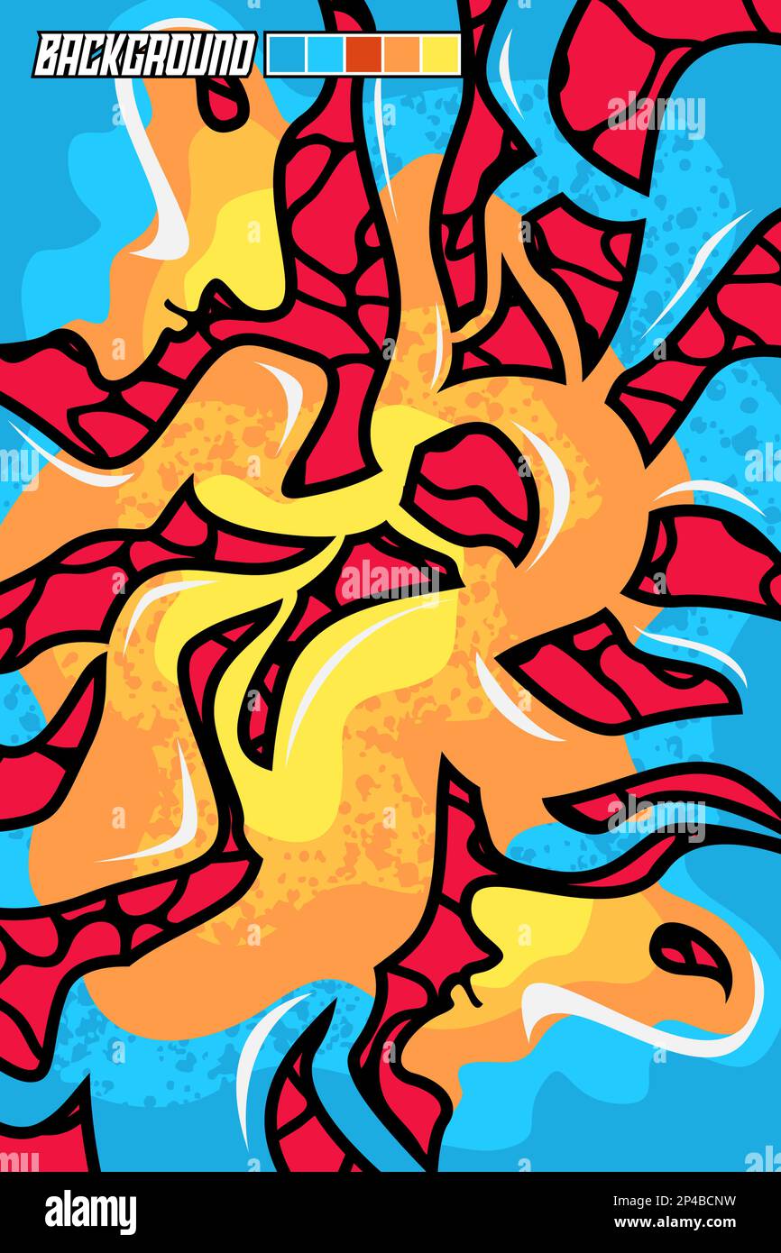 Abstrakter Hintergrund mit Grunge-Muster, bereit für den Druck, Sublimationsdesign, nahtloses Design Stock Vektor