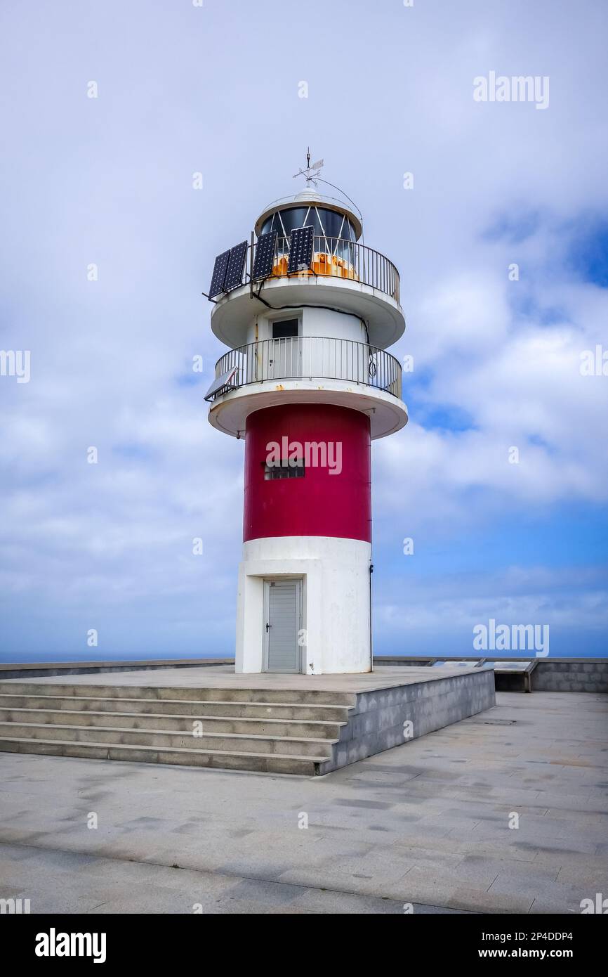 Leuchtturm von Cape Ortegal in Coruna, Galicien, Spanien Stockfoto