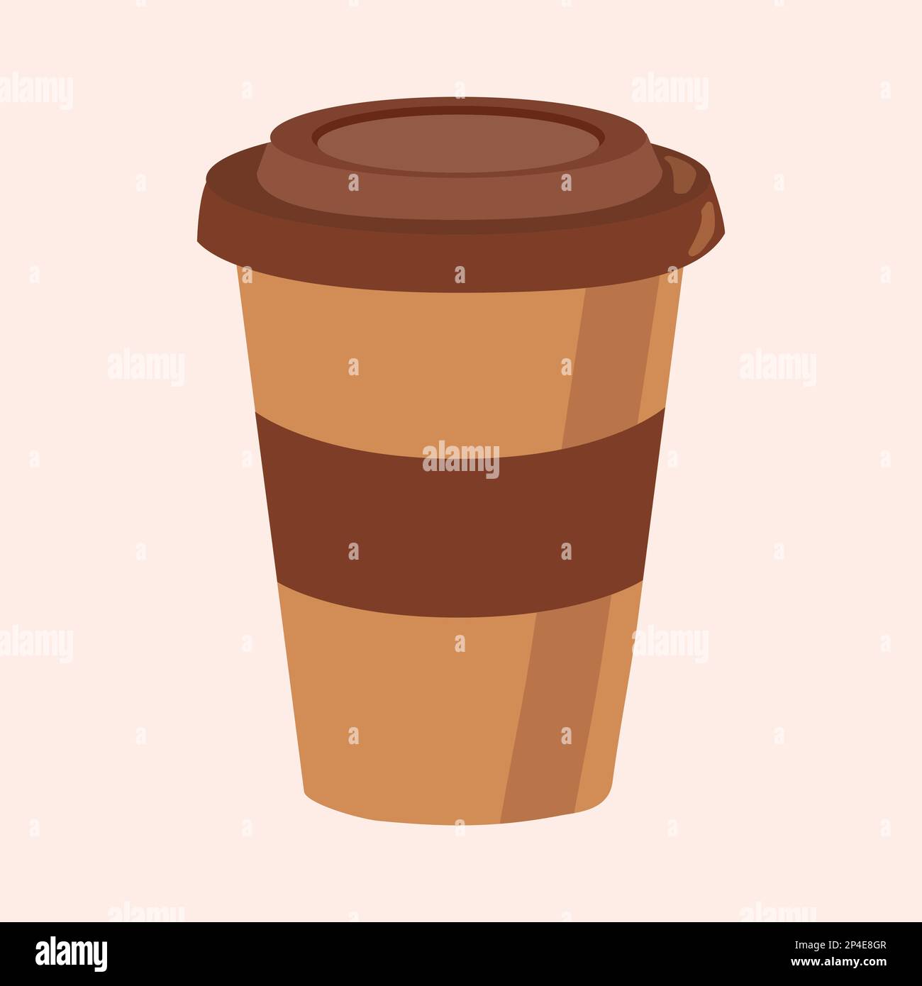 tasse Kaffee, Illustration einer Kaffeetasse, Tasse Kaffee mit Schokolade Stock Vektor