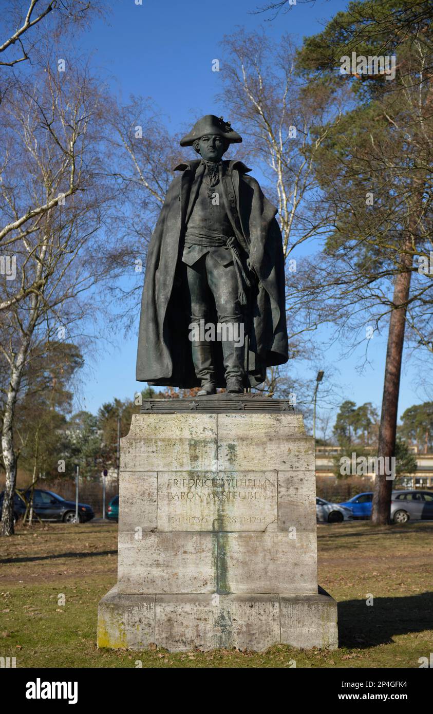 Denkmal, Friedrich Wilhelm Baron von Steuben, Clayallee, Dahlem, Berlin, Deutschland Stockfoto
