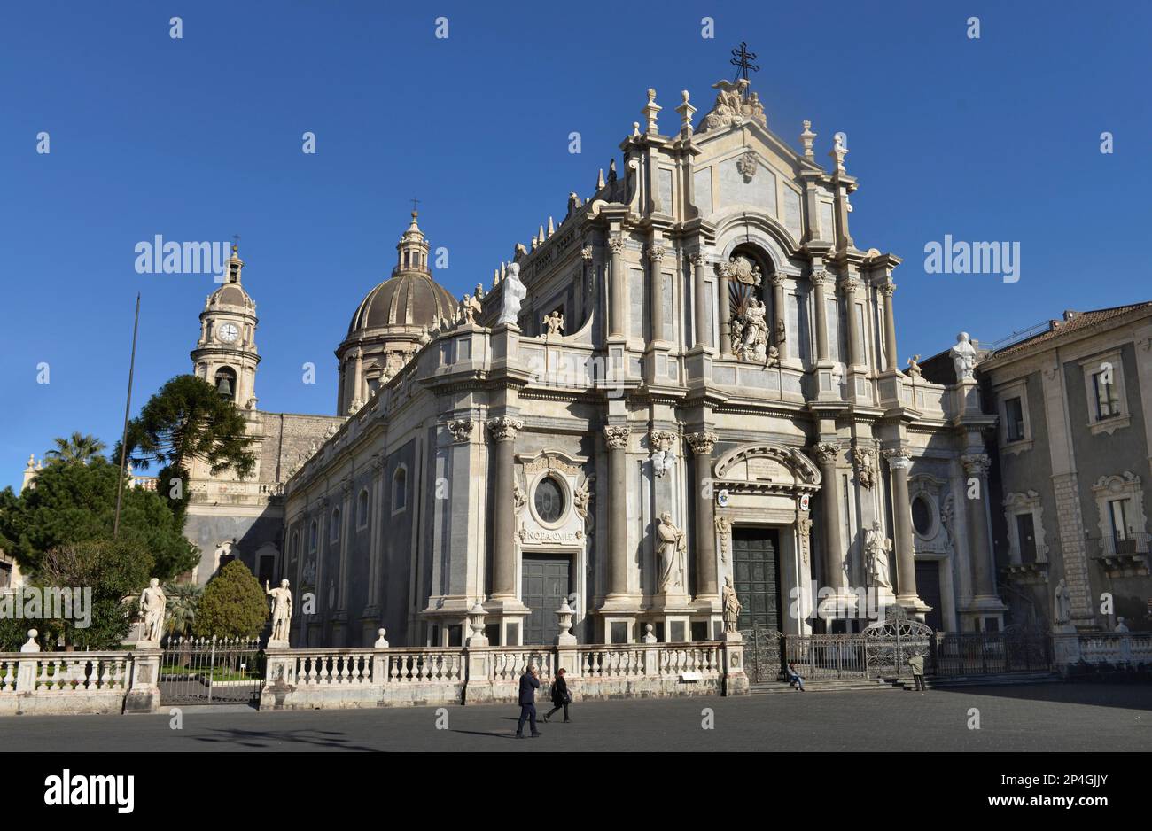 Dom, Piazza Duomo, Catania, Sizilien, Italien Stockfoto