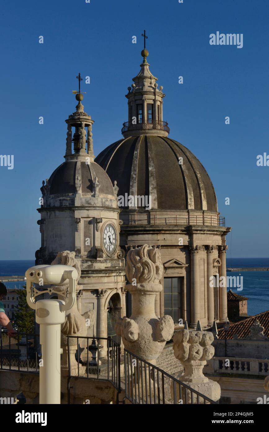 Dom, Kathedrale, Piazza Duomo, Catania, Sizilien, Italien Stockfoto