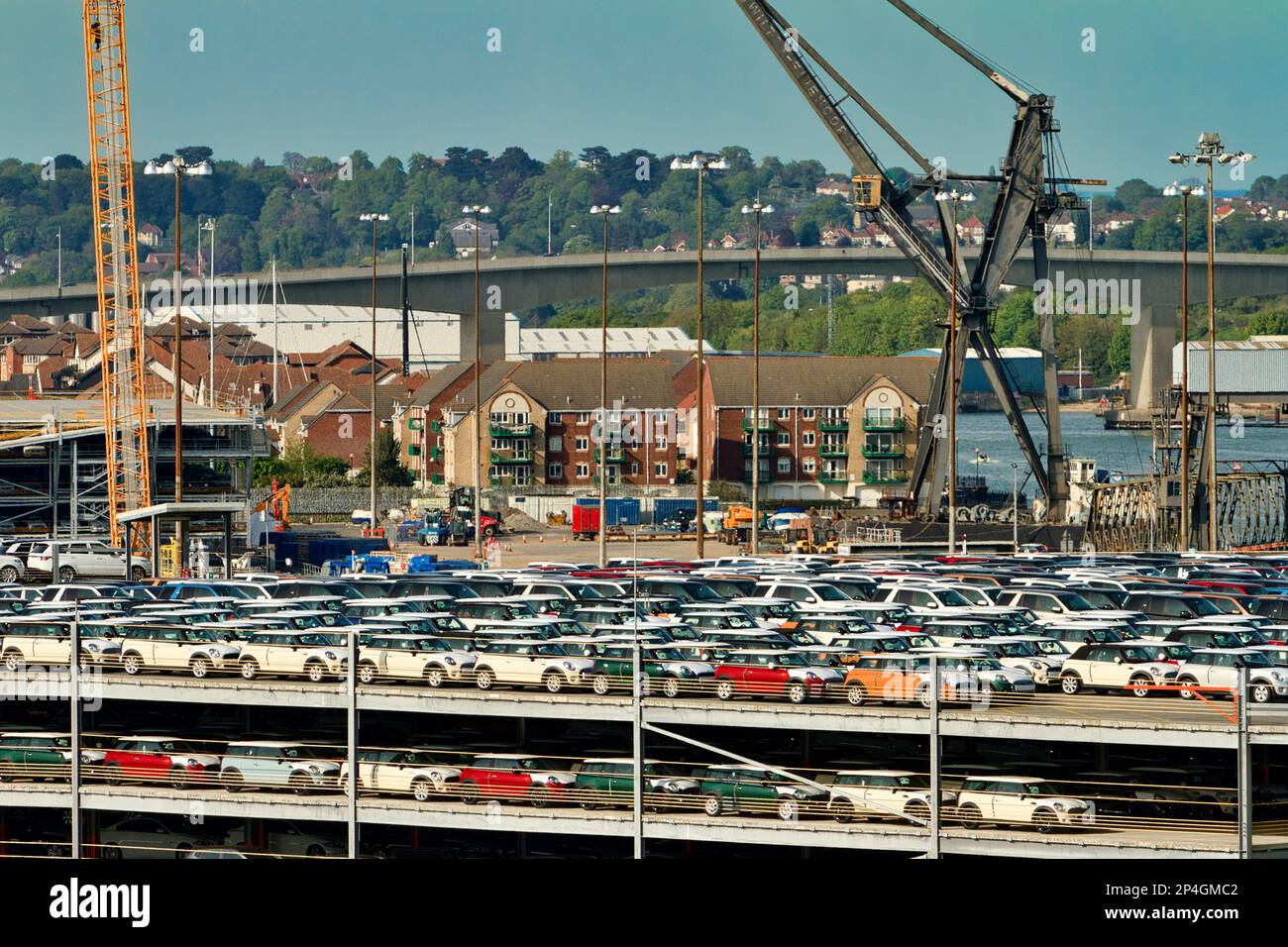 Cars for Export, Southampton, Großbritannien Stockfoto