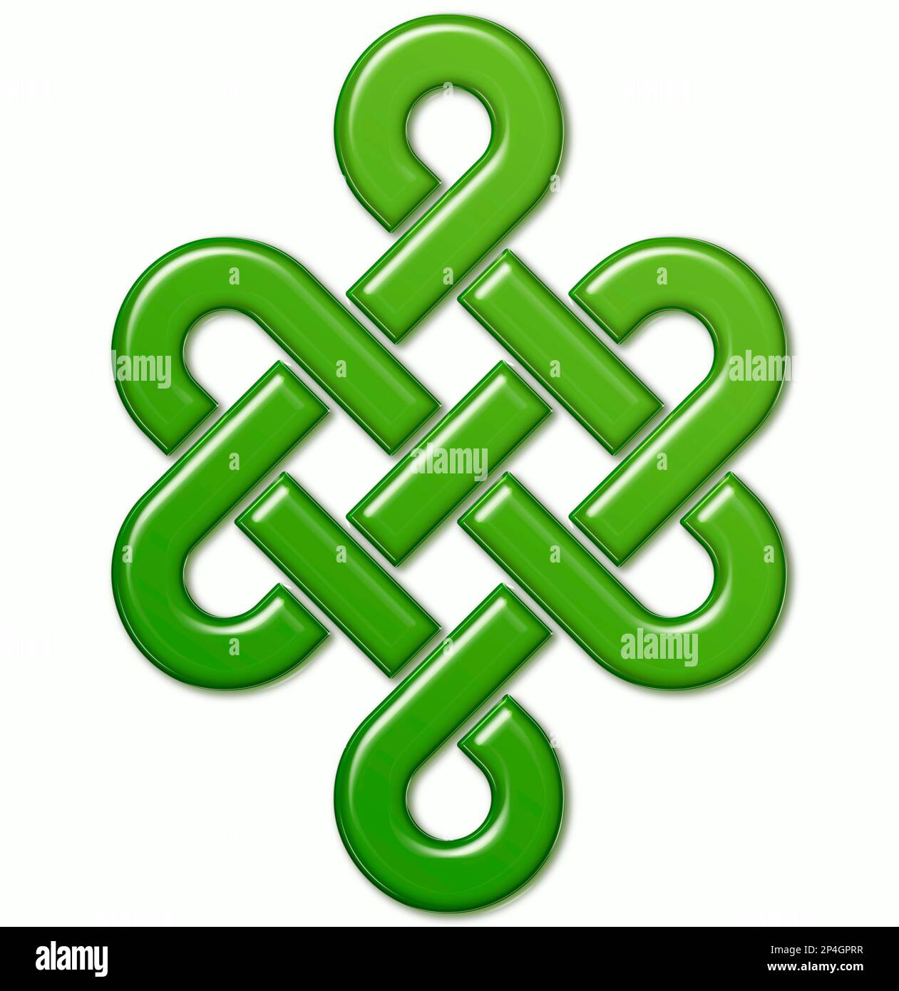 Symbol mit keltischen Knoten für Designs zum St. Patrick's Day. Stockfoto