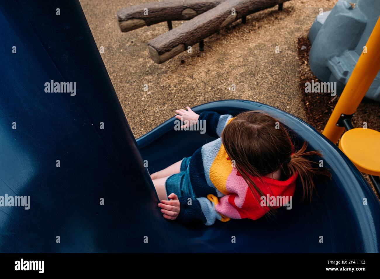 Kinderrutsche im Park Stockfoto