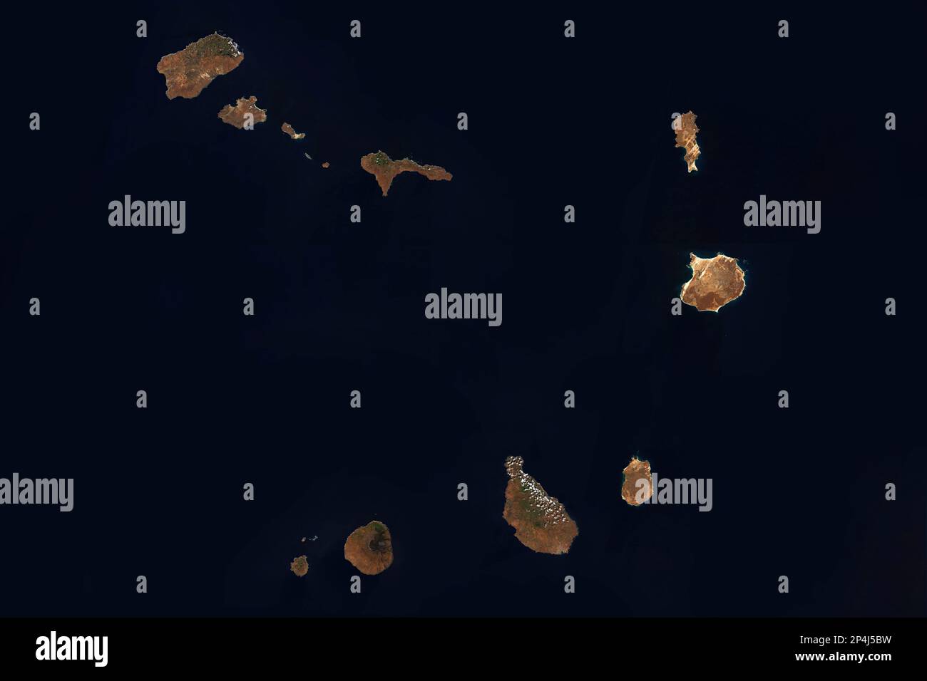 Republik Cabo Verde aus dem Weltraum gesehen – enthält geänderte Copernicus-Sentinel-Daten (2023) Stockfoto